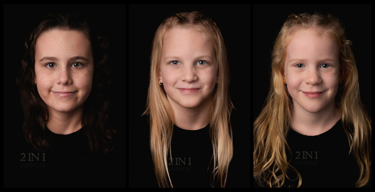 3 zusjes 2 in 1 portret